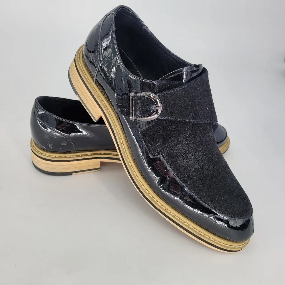 ZANZARA Courbet Cap Toe Casual Slip-on Loafers Oxford black Shoes for Men size 8